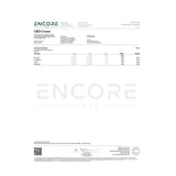 Encore Labs certificate of analysis for Earthly Body CBD Daily Intensive Cream, front view