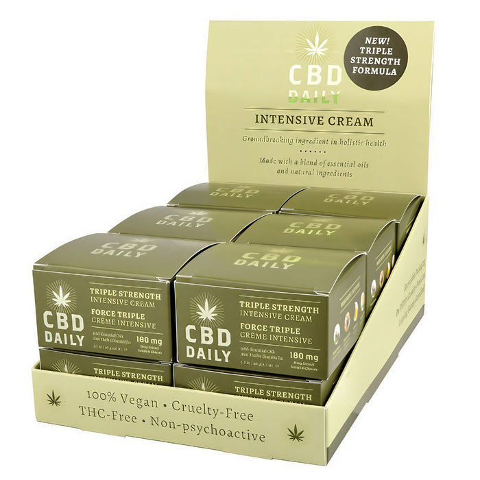 Earthly Body CBD Daily Triple Strength Intensive Cream | 1.7oz | 12pc Display