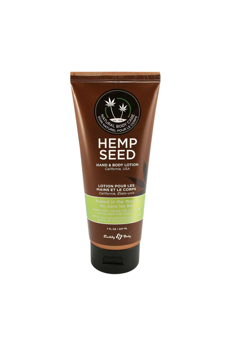 Earthly Body Hemp Seed Hand & Body Lotion, 7 oz USA-made with CBD, front view