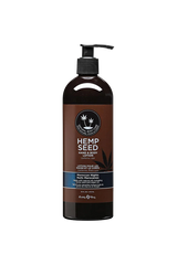Earthly Body Hemp Seed Hand & Body Lotion 16 oz with CBD, front view on white background