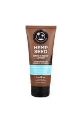 Earthly Body Hemp Seed Hand & Body Lotion, 7 oz tube with natural oils, front view on white background