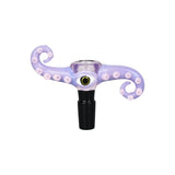 Eerie Octo Eye Herb Slide Set, 14mm Male Joint, Durable Borosilicate Glass, Front View