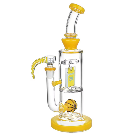 EG Glass Basketball Glass Water Pipe | 11" | 14mm F | Colors Vary