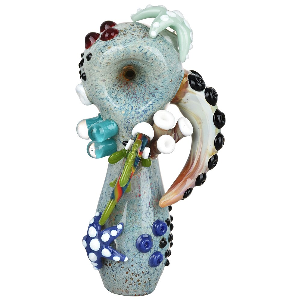 EG Glass Under The Sea Glass Spoon Pipe | 5" | Colors Vary