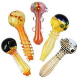 Elemental Glass Spoon Pipe Assortment | 4" to 5.25" | 20ct Bundle