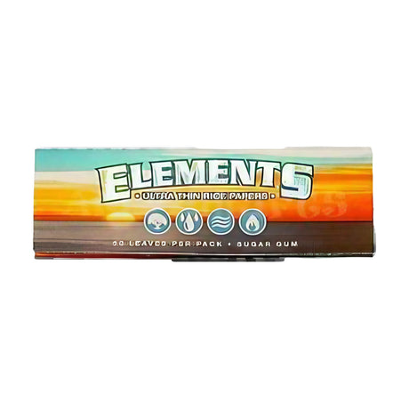 Elements Ultra Thin Rice Rolling Papers 1 1/4" Front View - 25 Pack