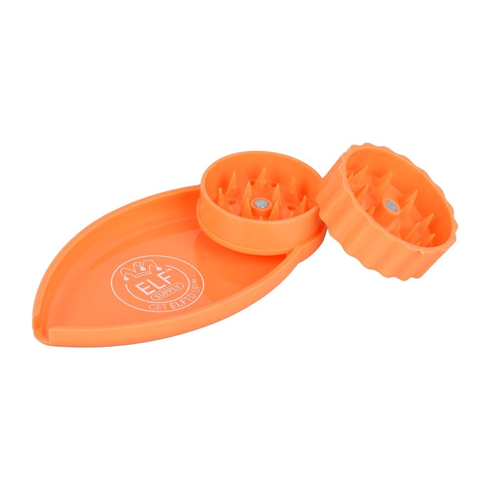 ELF Supply Plastic Grinder With Tray | 2pc | 1.5" | Assorted Colors | 6ct Box