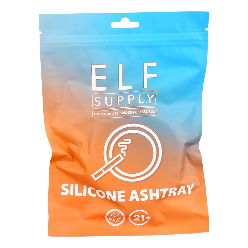 ELF Supply Round Silicone Ashtray | 3.25" | Assorted Colors | 6ct Box