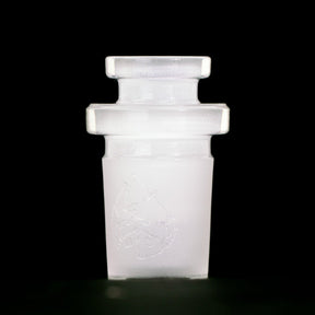 Glass reducer adapter converting larger female joint to medium size