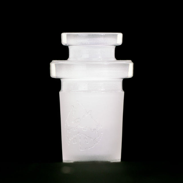 Glass reducer adapter converting larger female joint to medium size