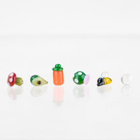 Six-piece terp pearl set made of borosilicate glass for dab rigs