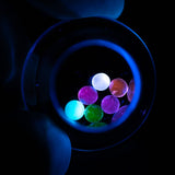 Empire Glassworks 4mm UV terp pearl set with glow in the dark colors