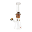 Empire Glassworks Beaker Water Pipe with Save the Bees design, 14" heavy wall borosilicate glass, front view