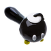 Empire Glassworks Bomberman Glass Pipe, Heady Spoon Design, Black with Color Accents