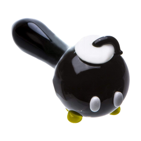Empire Glassworks Bomber Spoon Pipe in Classic Black with Colored Accents - Side View