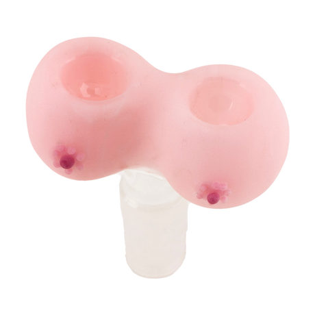 Empire Glassworks Boobies Bowl for Bongs - Novelty Pink Design, 14mm Joint, Top View