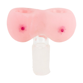 Empire Glassworks Boobies Bowl - Novelty Borosilicate Glass Bong Accessory, Front View