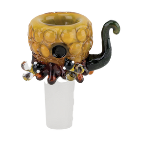 Empire Glassworks Beehive Bowl Piece for Bong, 14mm, Handcrafted Borosilicate Glass, Front View