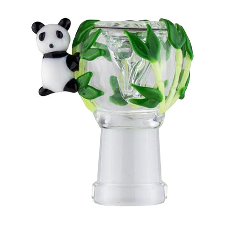 Empire Glassworks 14mm Panda Bowl Piece for Bongs, Front View on White Background