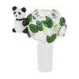 Empire Glassworks Panda Bowl Piece - Thick Borosilicate Glass, 14mm Joint, Front View