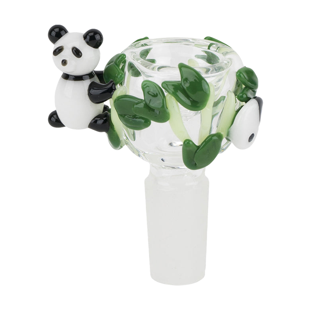 Empire Glassworks Panda Bowl Piece - Thick Borosilicate Glass, 14mm Joint, Front View