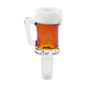 Empire Glassworks 14mm Male Beer Mug Bowl Slide for Bongs, Front View on White Background