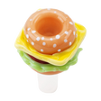 Empire Glassworks Burger Theme 14mm Male Bong Bowl, Top View on White Background