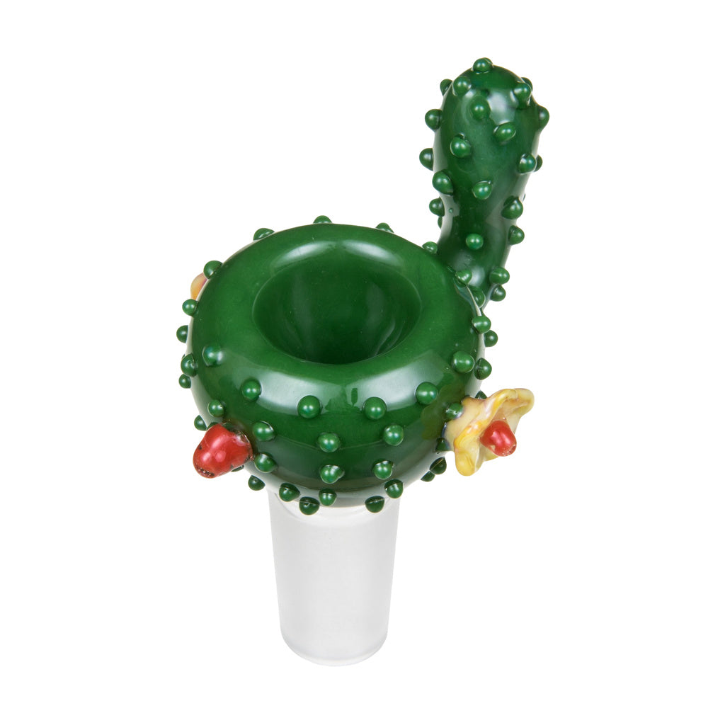 Empire Glassworks UV Cactus Bowl Piece for Bongs, 14mm, Front View on White Background