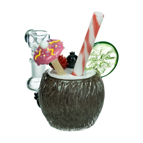 Empire Glassworks Coconut Colada Mini Bong with detailed glasswork, 90-degree joint, USA made