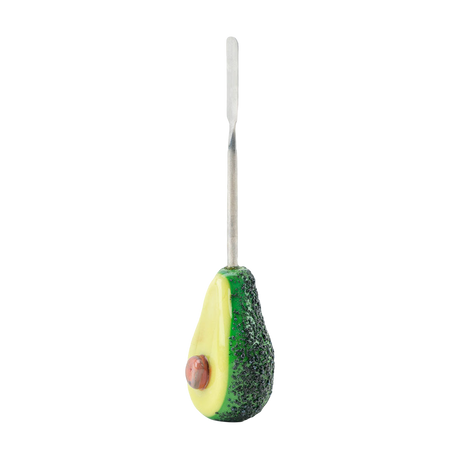 Empire Glassworks Avocado Themed Dab Tool with Steel Tip, Front View