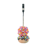 Empire Glassworks Donut-Themed Dab Tool with Steel Tip and Borosilicate Glass Handle