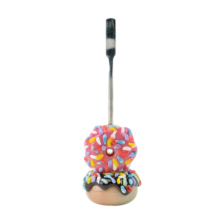 Empire Glassworks Donut-Themed Dab Tool with Steel Tip and Borosilicate Glass Handle