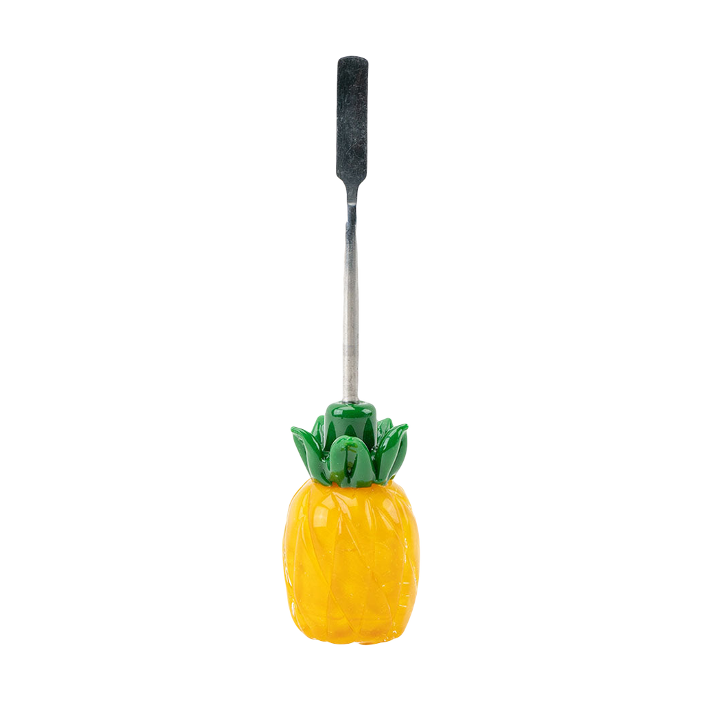 Empire Glassworks Pineapple Dab Tool with Borosilicate Glass, 4.5" Steel Tip, Front View