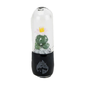 Empire Glassworks Dry Pipe Peyote design 4.5" Borosilicate Glass for Dry Herbs, Front View