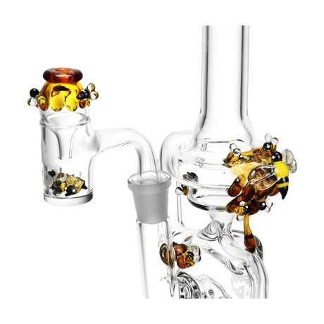 Empire Glassworks 8" Beehive Mini Recycler Dab Rig with 14mm Female Joint - Side View
