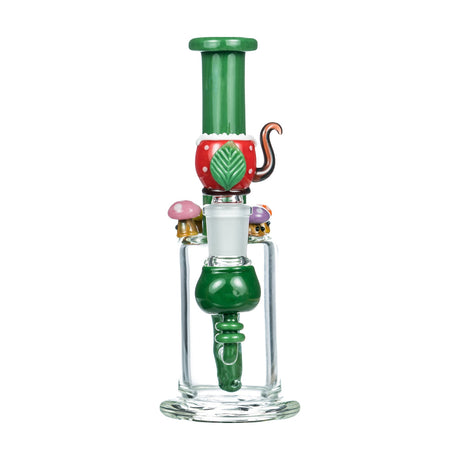 Empire Glassworks 7" Mushroom Patch Banger Hanger with Slit-Diffuser Percolator, front view on white background