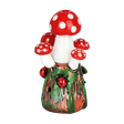 Empire Glassworks hand pipe with vibrant red mushroom design, borosilicate glass, front view
