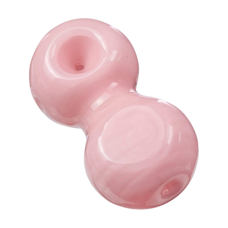 Empire Glassworks Nice Pair Hand Pipe, Pink & Tan Borosilicate Glass, Top View