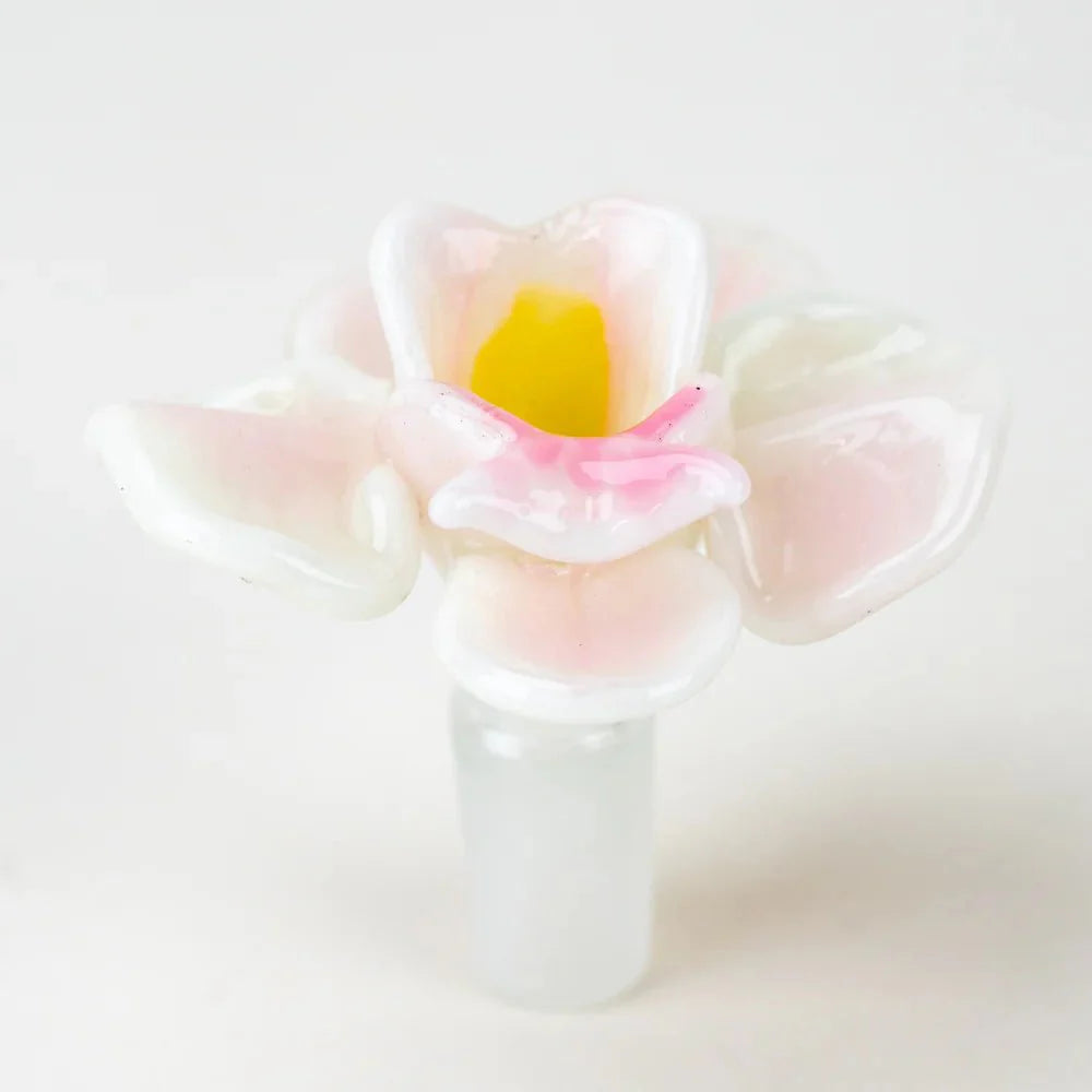 Empire Glassworks Orchid Flower Bowl Piece - Empire Smokes