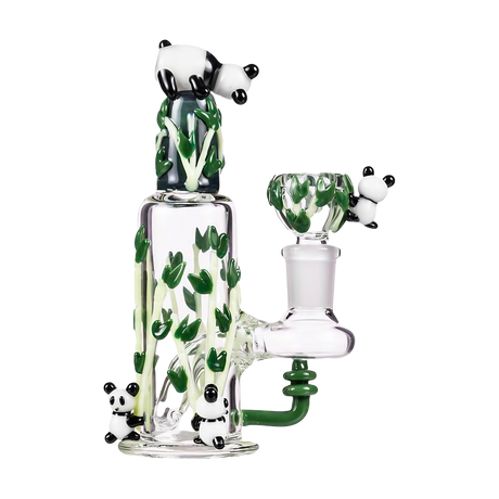 Empire Glassworks Panda Fam Nano Rig with Bamboo Design - 6" Borosilicate Glass
