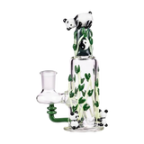 Empire Glassworks Panda Fam Nano Rig with Bamboo Design - Front View