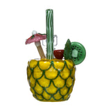 Empire Glassworks Pineapple Paradise Bong with detailed glass art, 14mm female joint, front view