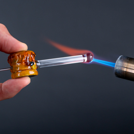 Empire Glassworks Metal & Glass Poker Wand | 6" | Beehive