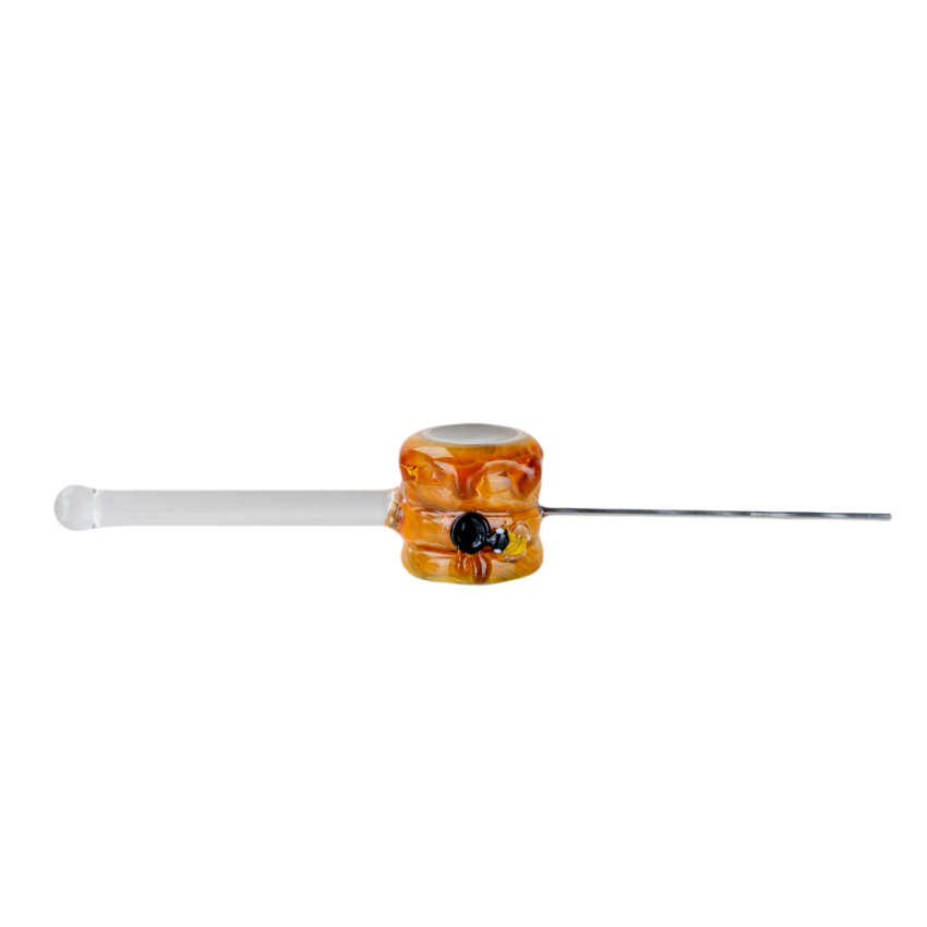 Empire Glassworks Metal & Glass Poker Wand | 6" | Beehive