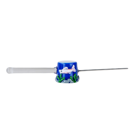 Empire Glassworks Metal & Glass Poker Wand | 6" | Koi Pond