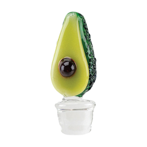 Empire Glassworks Avocado Themed Carb Cap for Puffco Peak Pro, Borosilicate Glass, Front View