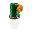 Empire Glassworks Puffco Peak Pro Carb Cap, 12mm, Barrel Cactus design, front view on white background