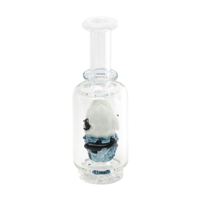 Empire Glassworks Puffco Peak UV Attachment with Avenge Artic theme, front view on white background