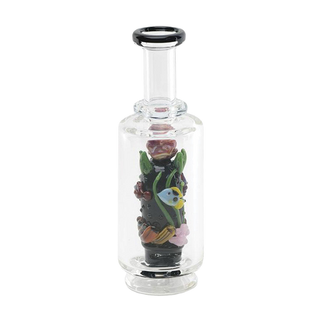 Empire Glassworks Puffco Peak Attachment with UV Reactive Save The Sea Design, Front View