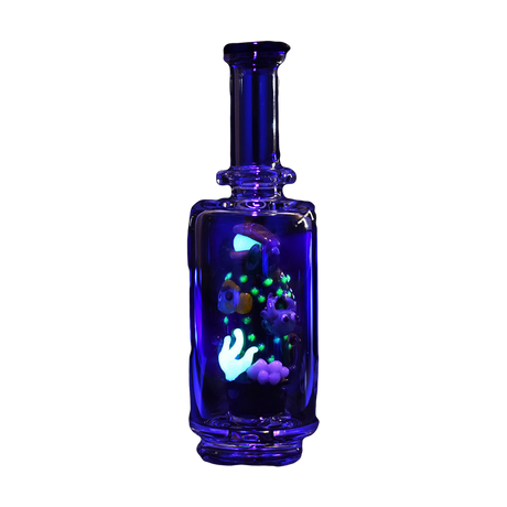 Empire Glassworks UV Reactive Save The Sea Attachment for Puffco Peak, Front View